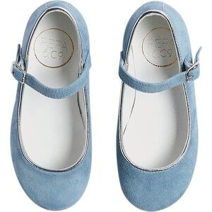 Pepa London Mary Jane Suede Girls Shoes in Baby Blue 28 EU